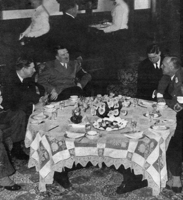 Adolf Hitler with King Carol II of Romania at the Berghof